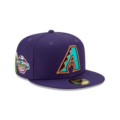 Black Arizona Diamondbacks Hat - New Era MLB State Flower 59FIFTY Fitted Caps USA8274539